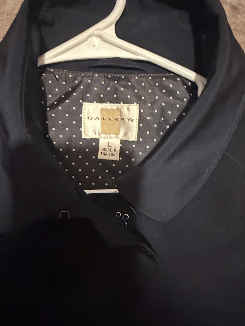 Gallery Navy Classic Trench Coat